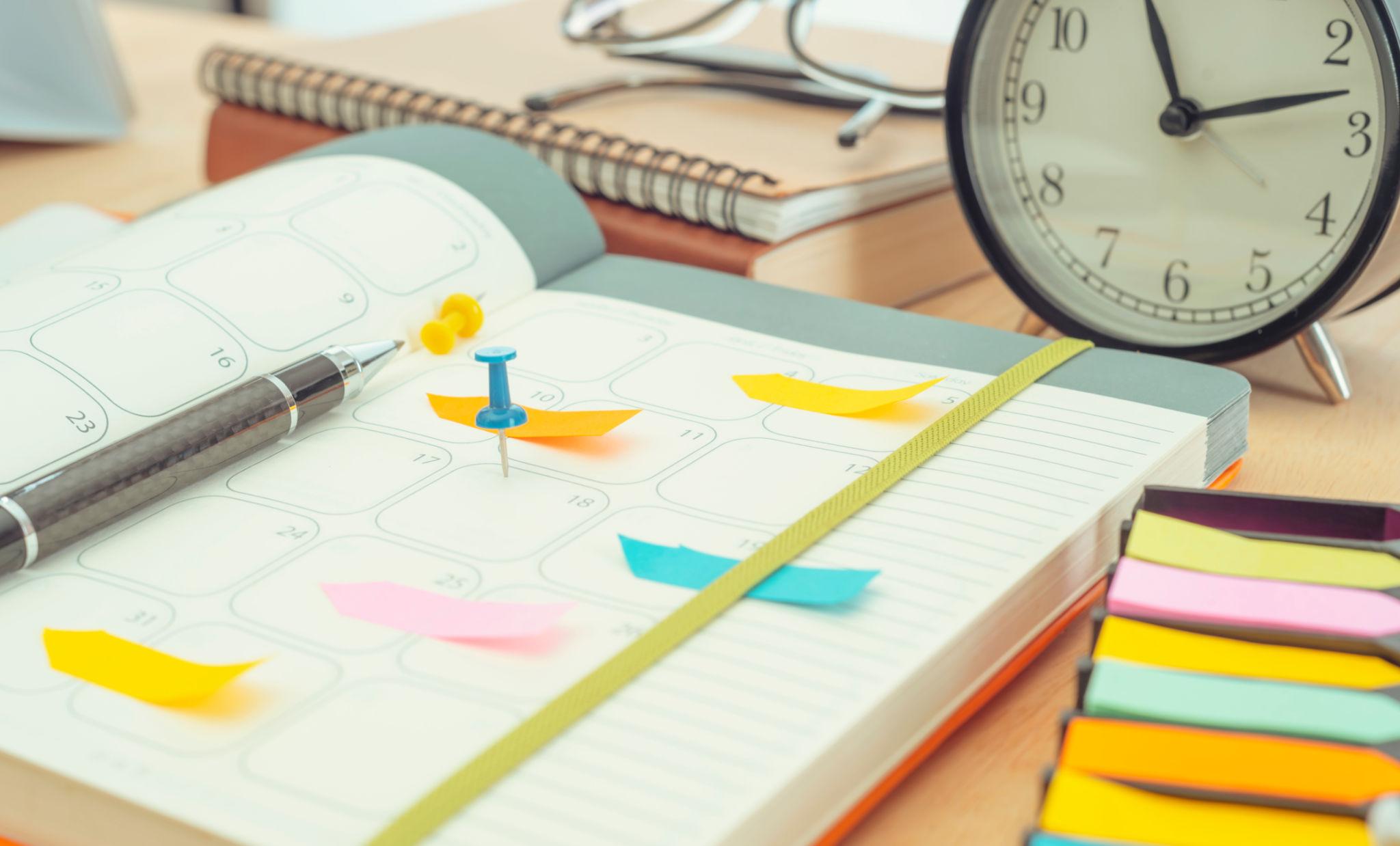Bloc note, Agenda, Calendrier